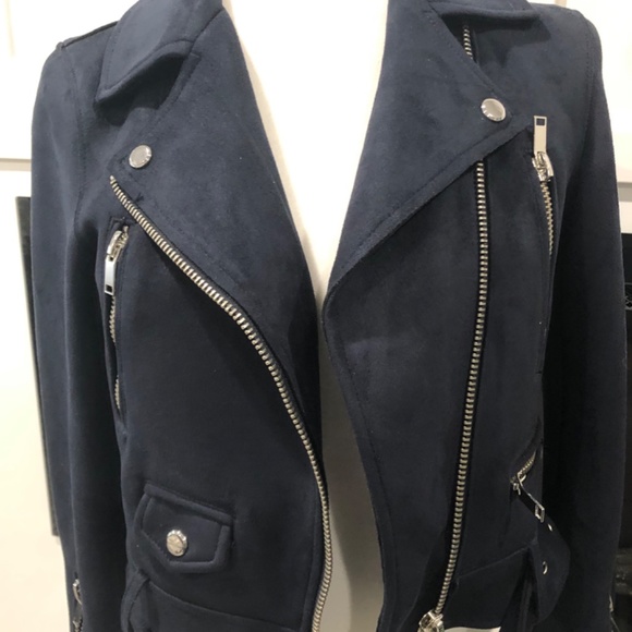 Zara faux suede biker jacket - Picture 2 of 4